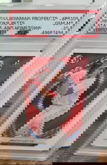 2014 bowman Mookie Betts RC State And Hometown  #BP109 - PSA 10