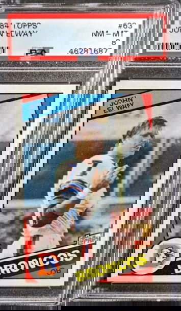 1984 Topps #63 John Elways PSA 8 Broncos HOF