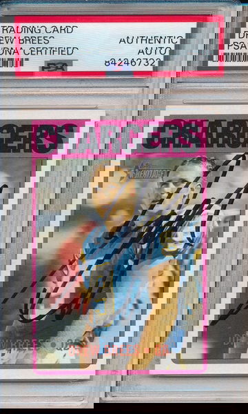 Drew Brees San Diego Chargers Signed 2005 Topps Card #32 PSA/DNA 155128