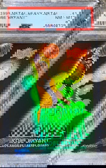1999 SKYBOX METAL HEAVY METAL KOBE BRYANT PSA 8