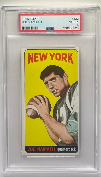 Joe Namath 1965 Topps Rookie PSA 4