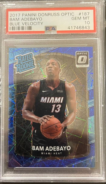 2017 Panini Optic Bam Adebayo Blue Velocity PSA 10