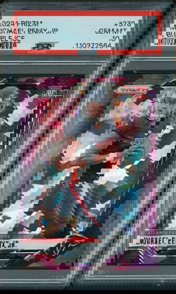 2024 Prizm Purple Ice Michael Penix Jr. #378 RC /225 PSA 10