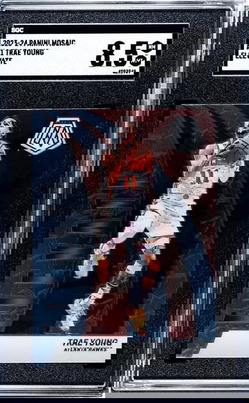 2023-24 Panini Mosaic #11 Trae Young Elevate SGC 8.5