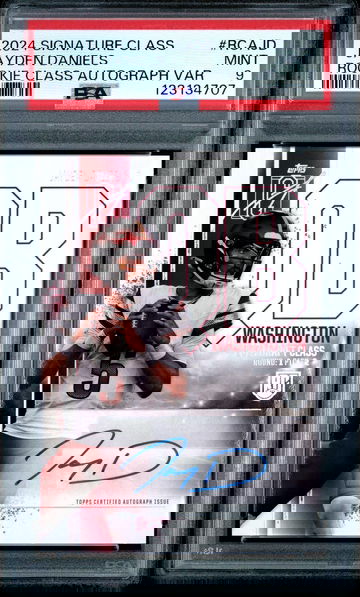 2024 Topps Signature Class Rookie Class Var Jayden Daniels #RCA-JD RC Auto PSA 9