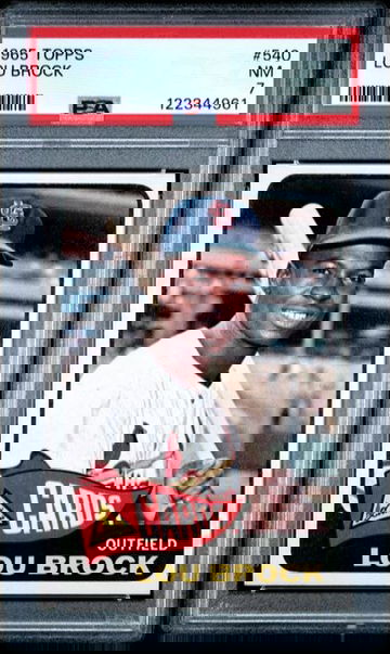 1965 Topps #540 Lou Brock | PSA 7 NM | New Label