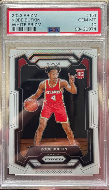 2023 prizm Kobe Bufkin white prizm #/175 psa 10