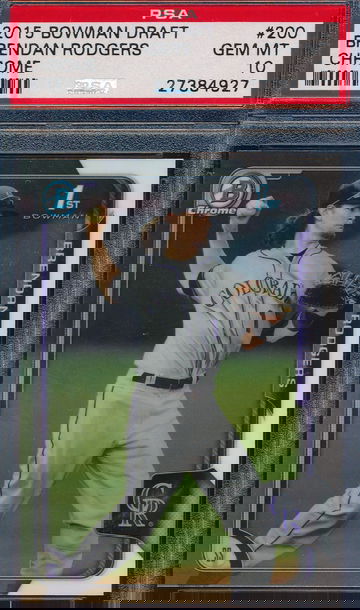 2015 Bowman Chrome Draft 200 Brendan Rodgers RC PSA 10 GEM MT 4927