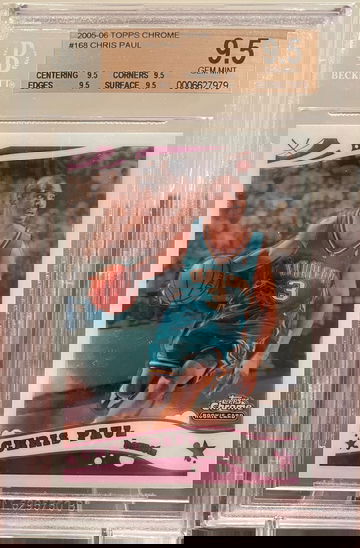 2005 topps chrome Chris Paul rookie true gem bgs 9.5 