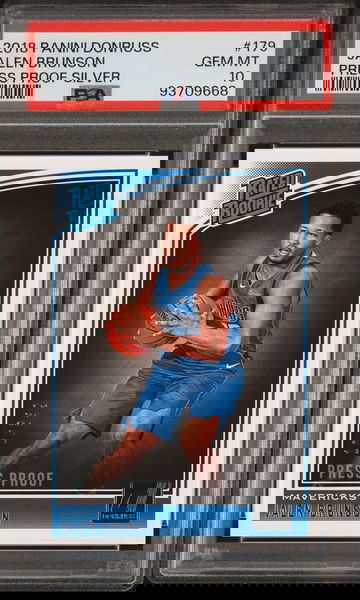 2018 Donruss /399 Press Proof Silver Jalen Brunson #179 PSA 10 Rated Rookie