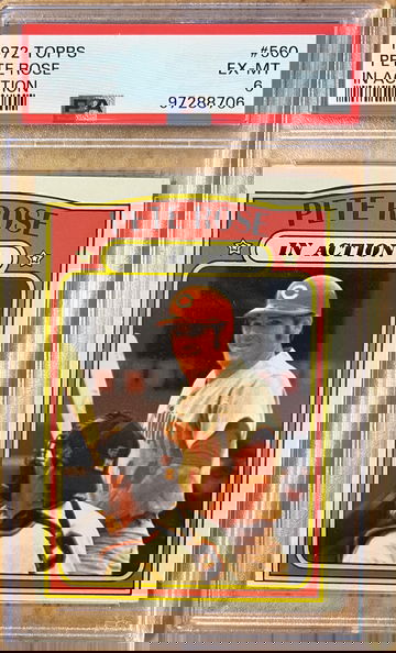 1972 Topps Pete Rose In Action #560 PSA 6