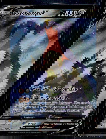 2022 Pokémon TG30 Trainer Garchomp V Holo