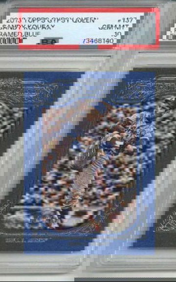 2013 TOPPS GYPSY QUEEN FRAMED BLUE #137 SANDY KOUFAX DODGERS /499 PSA 10 LOW POP