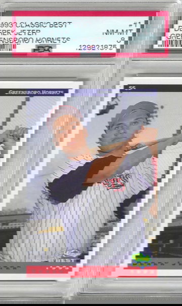 HOF Derek Jeter 1993 Classic Best Greensboro Hornets #1 SCARCE LOW MINTAGE TEAM ISSUE PSA 8 NICE!