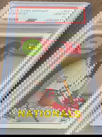 2018 Topps Heritage Juan Soto PSA 10