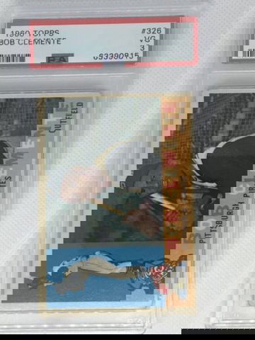 1960 Topps Bob Roberto Clemente #326 PSA 3 VG FRESHLY GRADED PIRATE HOF Centered