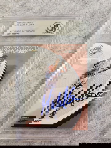 1999 UD choice gabe kapler auto