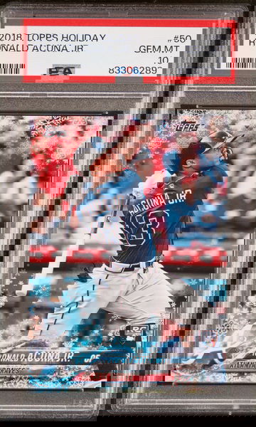 2018 Topps Holiday Ronald Acuna JR. #50 PSA 10
