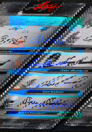 🌟 MARINO MANNING FAVRE MONTANA BREES - 2023 Leaf Magnificence 8 HOF AUTO /5