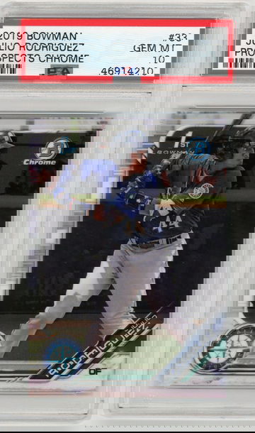 2019 Bowman Julio Rodriguez Prospects Chrome #33 PSA 10