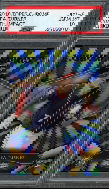 TOPPS CHROME TREA TURNER NATIONALS YOUTH IMPACT ROOKIE PSA 10!