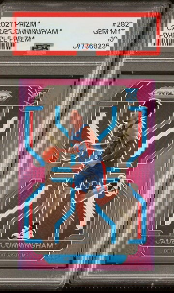 2021-22 Panini Purple Prizm #282 Cade Cunningham Pistons RC Rookie /99 PSA 10