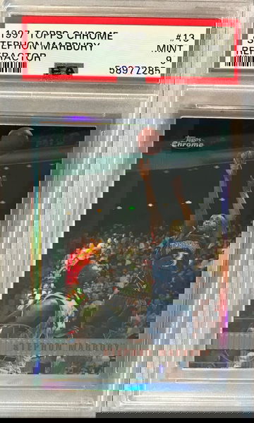 Stephon Marbury 1997 Topps Chrome Refractor #13 - PSA 9 MINT 