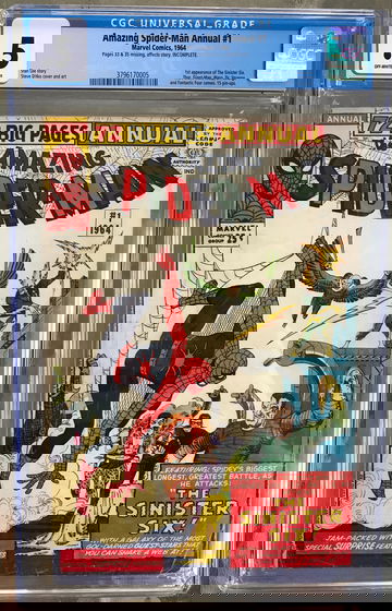 Amazing Spider-Man Annual #1 (1964) CGC .5 or 0.5 -- 1st Sinister Six appearance