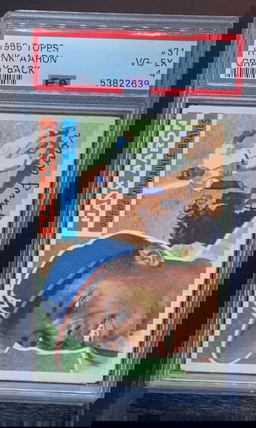 1956 Topps Hank Aaron Gray Back #31 PSA 4