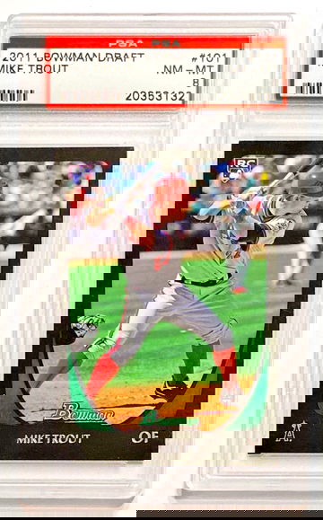 2011 Bowman Draft Mike Trout #101 Rookie PSA 8