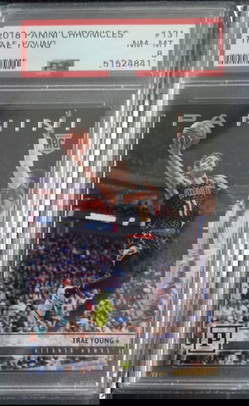 Trae Young 2018-19 Panini Chronicles ROOKIE #131. PSA 8 Atlanta Hawks RC