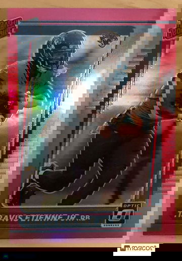 Travis Etienne 2021 Panini Donruss Optic Holo Pink Rated Rookie Jaguars RC 🏈