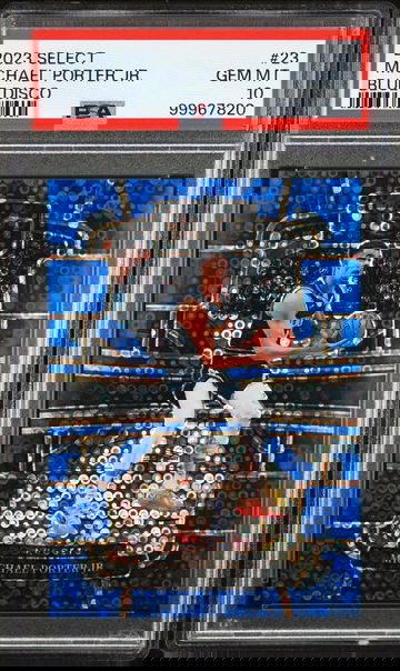 2023 Panini Select Blue Disco Michael Porter Jr. #23 Prizm /25 PSA 10