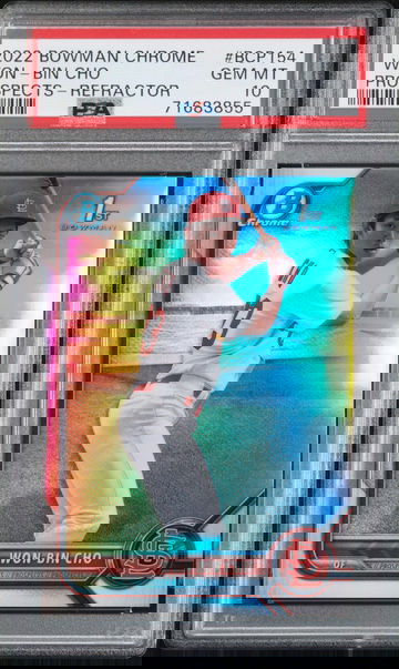 2022 BOWMAN CHROME PROSPECTS WON-BIN CHO #BCP154 PROSPECTS-REFRACTOR PSA 10