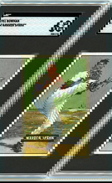 1951 Bowman - Warren Spahn - SGC 6 - Perfectly Centered
