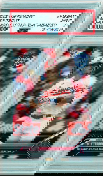 2023 Topps Now #ASGMT Mike Trout MLB ASG Selections Platinum Member PSA 9 MINT!