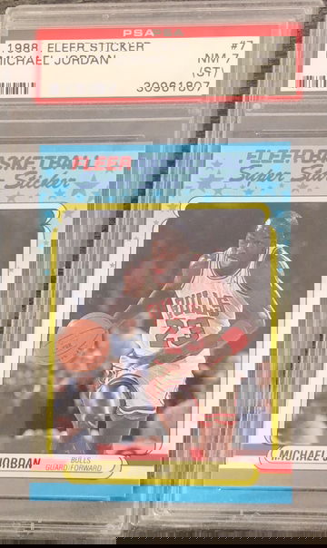1988 Fleer Sticker Michael Jordan PSA