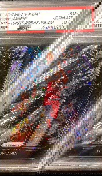 2018 Panini Prizm Lebron James All-Day Fast Break Disco #10 PSA 10 GEM MINT