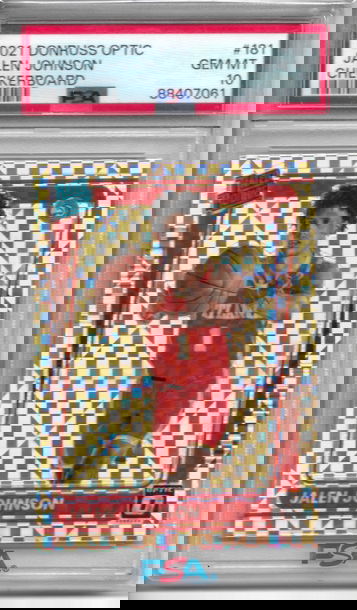 2021 Optic Jalen Johnson Checkerboard RC #181 PSA 10 Gem Mint