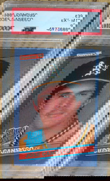 1986 Donruss Jose Canseco PSA 6