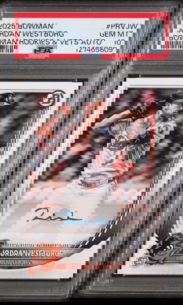 2025 Topps Bowman Rookies & Vets Jordan Westburg #PRVJW Auto PSA 10