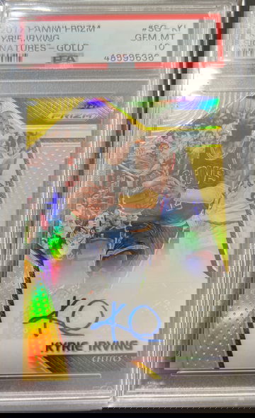 Kyrie Irving 2017 Prizm GOLD AUTO PSA 10 POP 1!