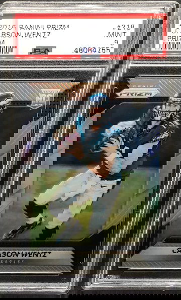 2016 Panini Prizm Carson Wentz Silver PSA 9 Mint