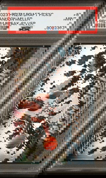 2023 PRIZM BRANDON MILLER PRIZM BREAK SILVER RC ROOKIE CARD PSA 9