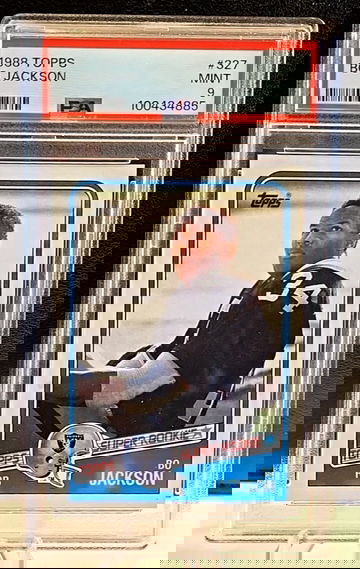1988 TOPPS #327  BO JACKSON RC  SUPER ROOKIE  HEISMAN  RAIDERS  PSA 9