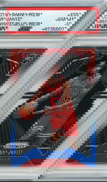 Coby White Prizm Rookie Red/White/Blue PSA 10 NEP
