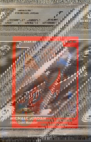 1984 Star #195 Michael Jordan Olympic XRC RC Rookie BGS 7