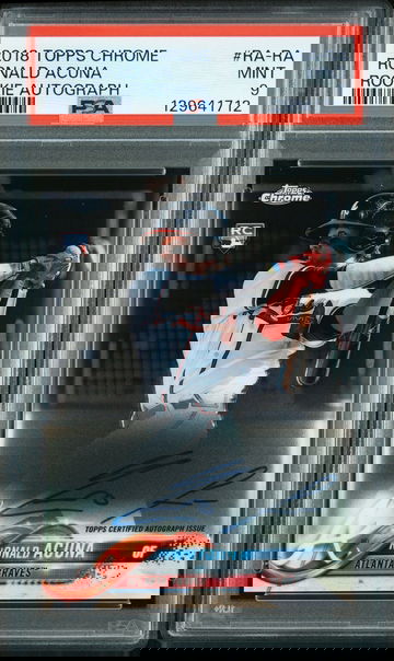 2018 Topps Chrome Ronald Acuna Rookie Auto