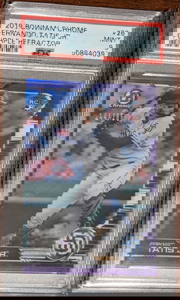 2019 Bowman Chrome Purple Refractor RC Fernando Tatis Jr. RC PSA 9 144/250