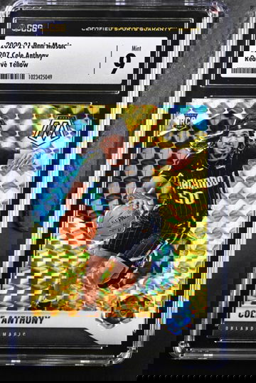 2020-21 Panini Mosaic #207 Cole Anthony Reactive Yellow CSG 9